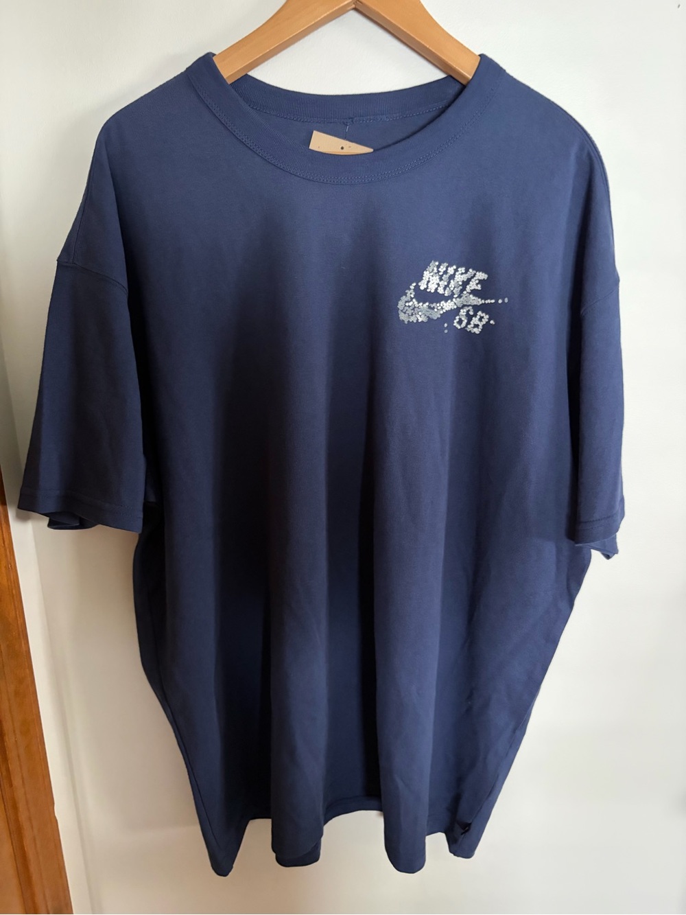 Nike SB M90 x Yuto Horigome T-Shirt Navy Blue Men's Size XL FQ3721-663